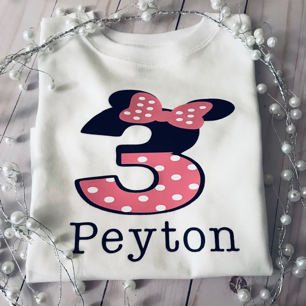 Minnie Mouse birthday shirt